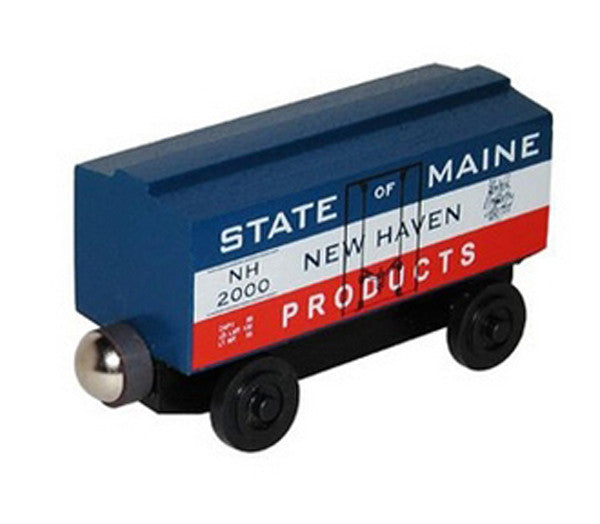 Whittle Shortline Railroad State of Maine Boxcar Wooden Toy Train