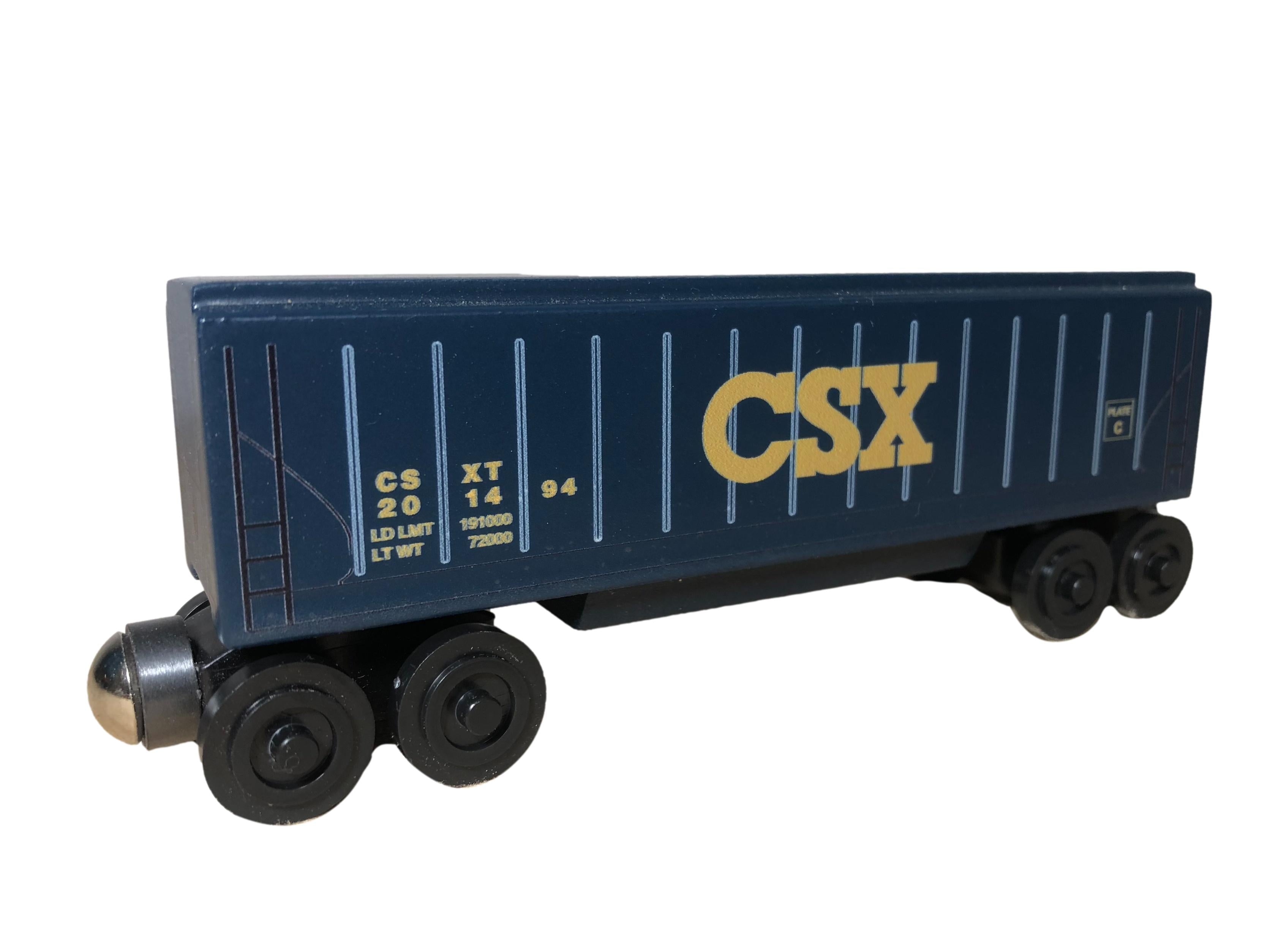 CSX Covered Hopper Wooden Toy Train