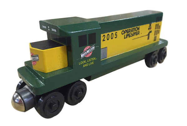 Whittle Shortline Railroad Chicago and Northwestern GP-38 Diesel Engine Wooden Toy Train