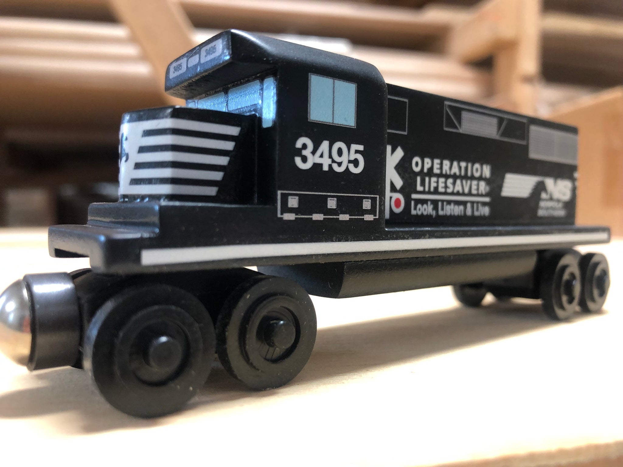 Norfolk Southern Operation Lifesaver GP-38 Diesel Engine Toy Train