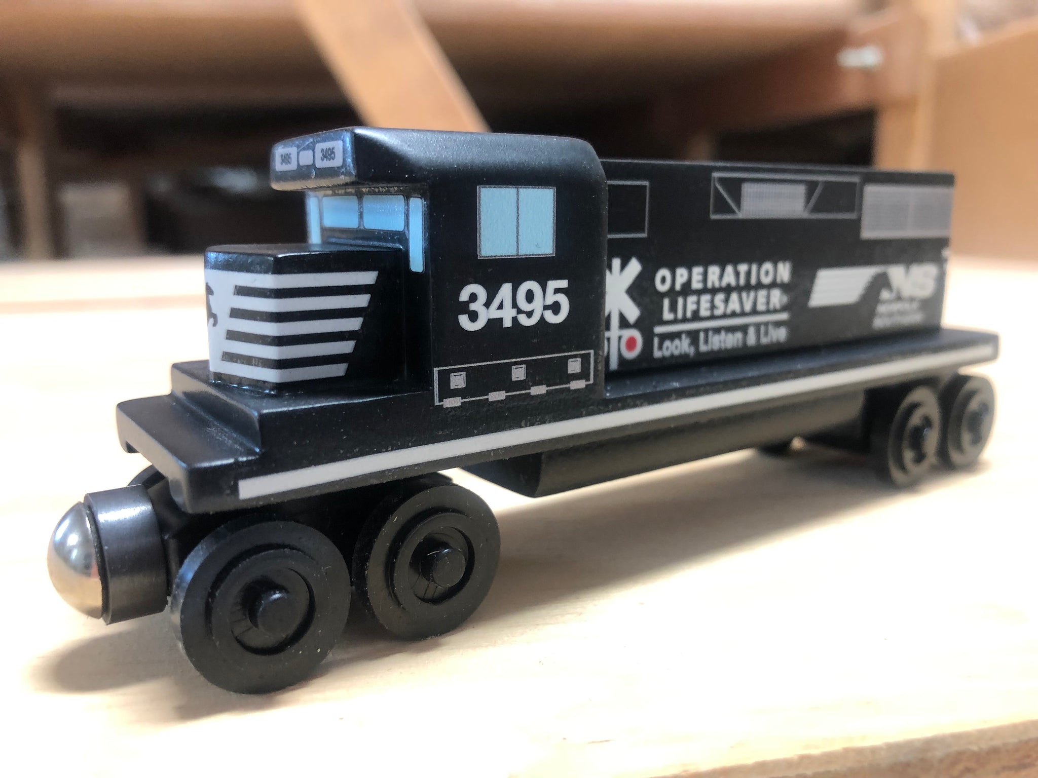 Norfolk Southern Operation Lifesaver GP-38 Diesel Engine Toy Train