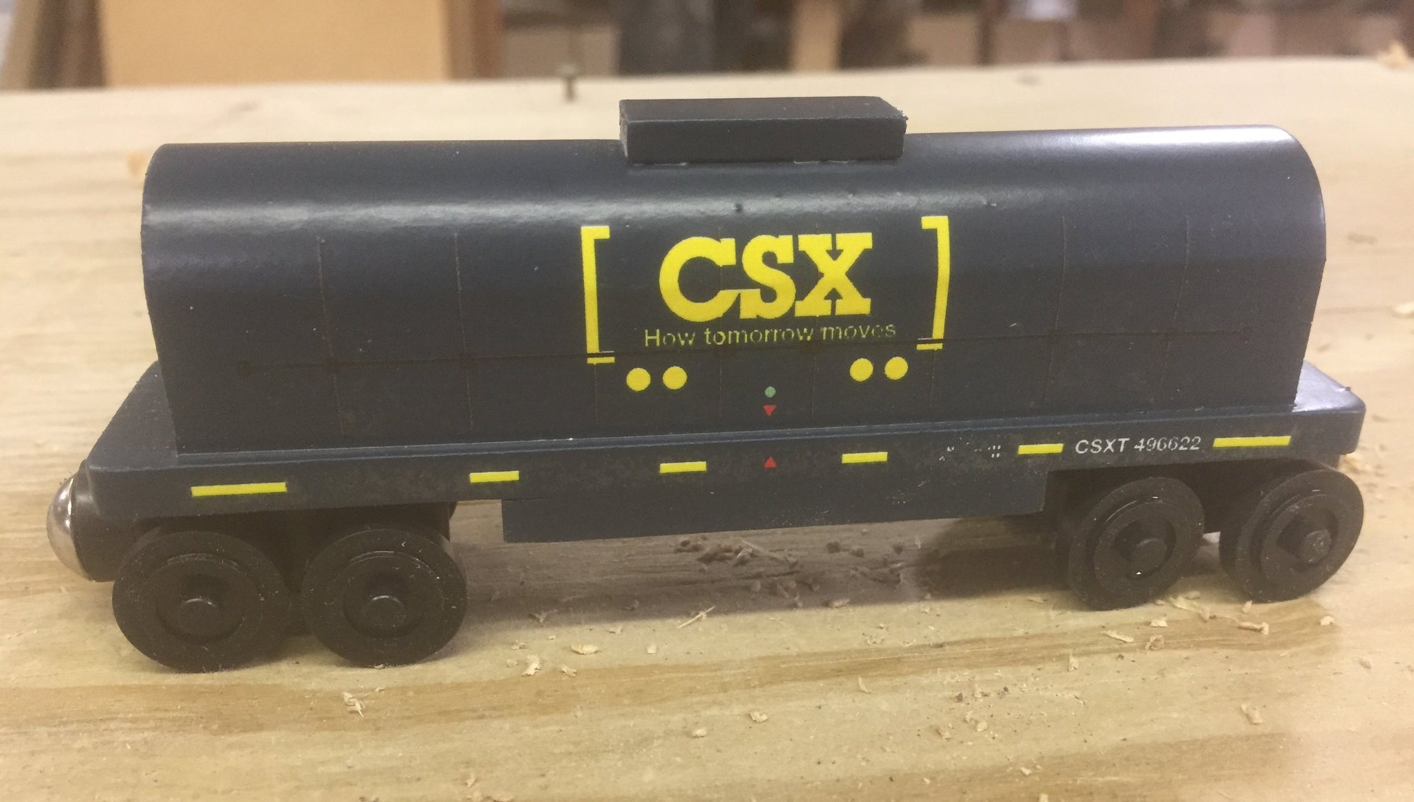 CSX Coil Car Wooden Toy Train