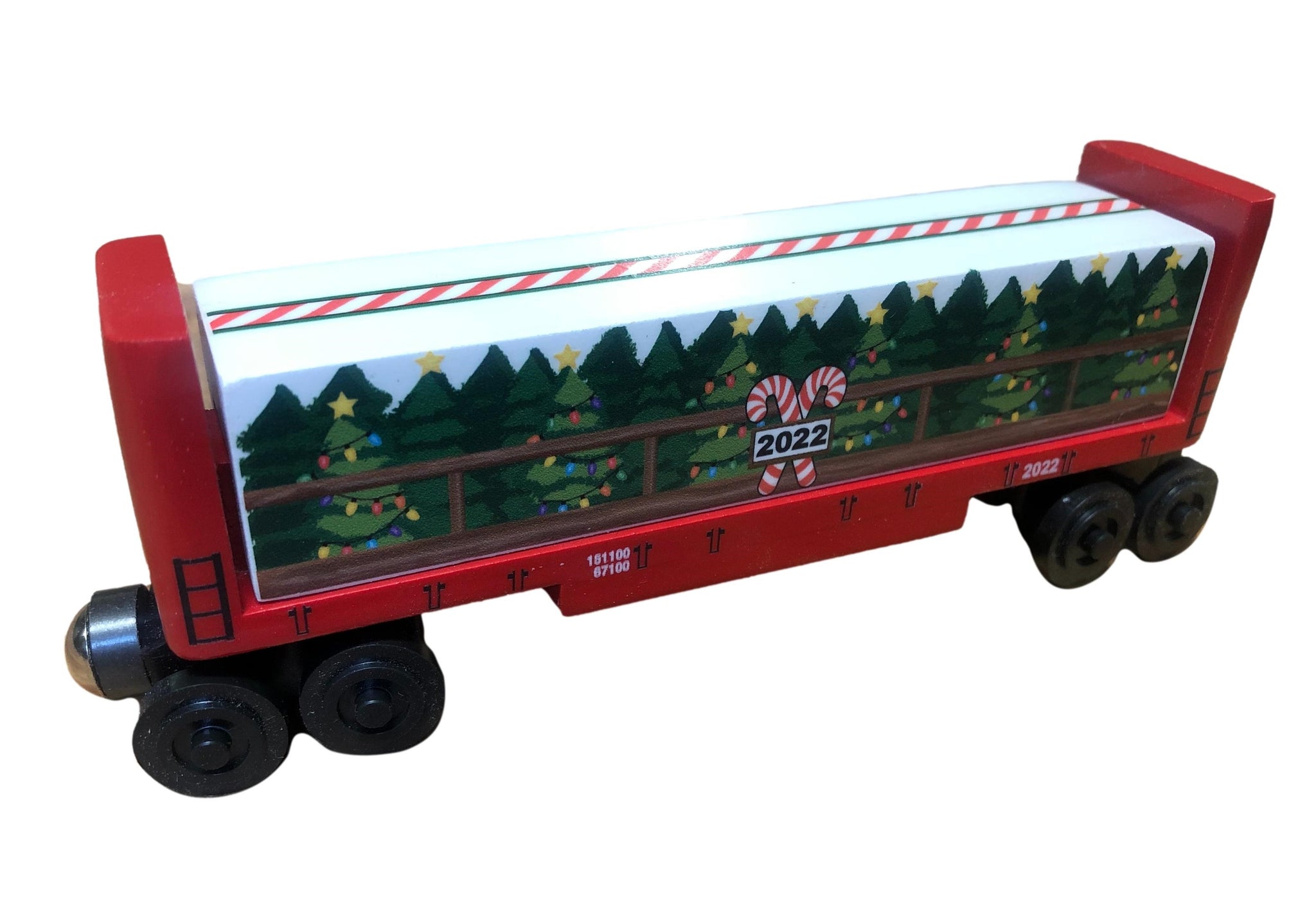 2022 Whittle Christmas Tree Lumber Car Wooden Toy Train