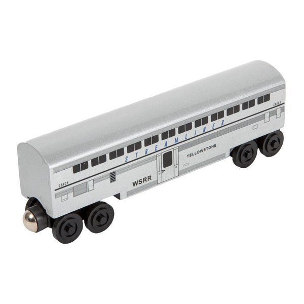 Whittle Shortline Railroad Streamliner Yellowstone Passenger Coach Wooden Toy Train