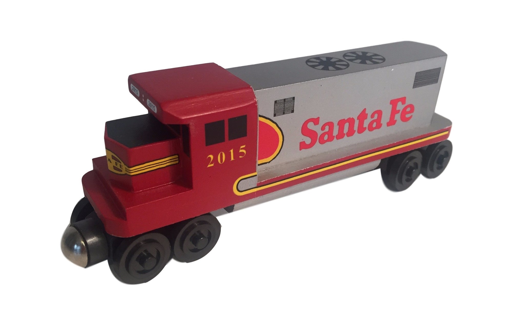 Whittle Shortline Railroad Santa Fe Warbonnet GP-38 Diesel Engine Wooden Toy Train