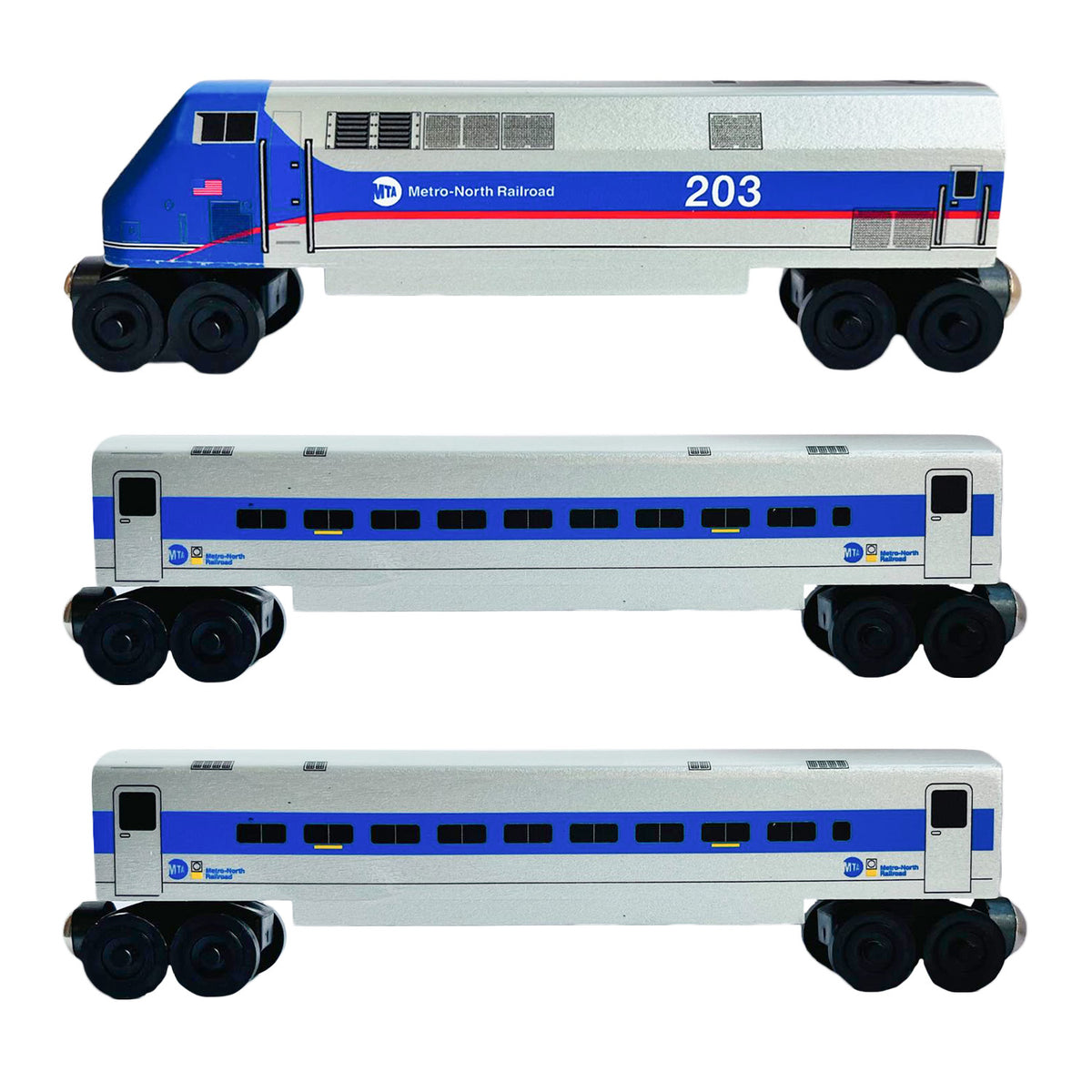 Metro-North P42 Genesis #203 3pc Set – The Whittle Shortline Railroad ...