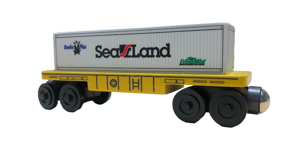 Sealand Singlestack wooden toy train by Whittle Shortline Railroad