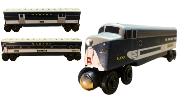 Wabash Cannonball 3pc Toy Train Set