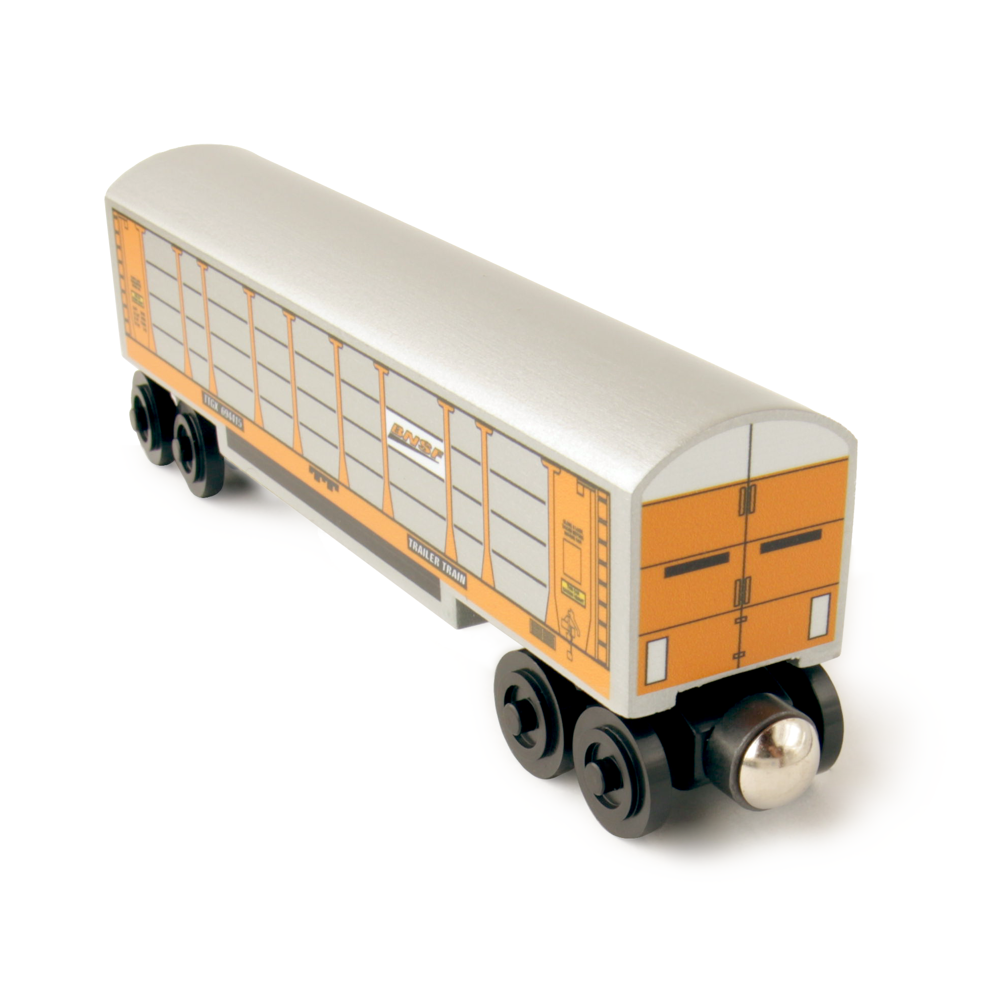 Auto Rack Toy BNSF Autorack – The Whittle Shortline Railroad - Wooden Toy Trains!