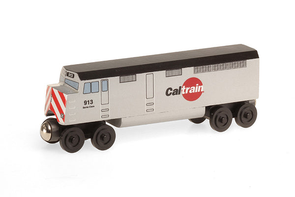 Whittle Shortline Railroad Cal Train F-40 Diesel Engine Wooden Toy Train