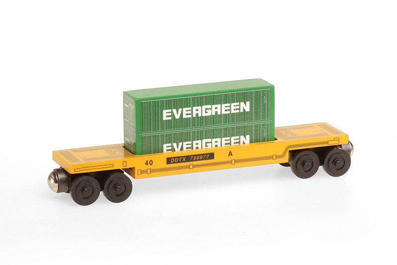 Whittle Shortline Railroad Evergreen Doublestack Car Wooden Toy Train