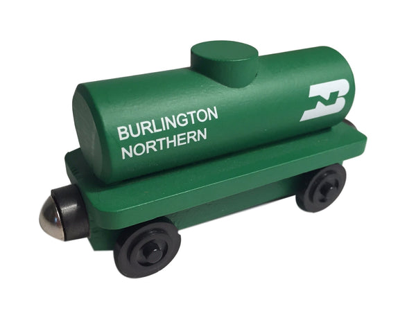 Whittle Shortline Railroad Burlington Northern Tanker Wooden Toy Train