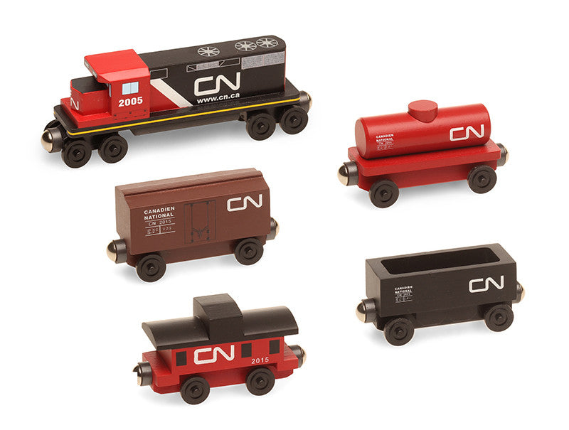 Canadian National 5pc. GP-38 Diesel Engine Wooden Toy Train