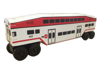 Caltrain MP36 3pc Set – The Whittle Shortline Railroad - Wooden Toy Trains!