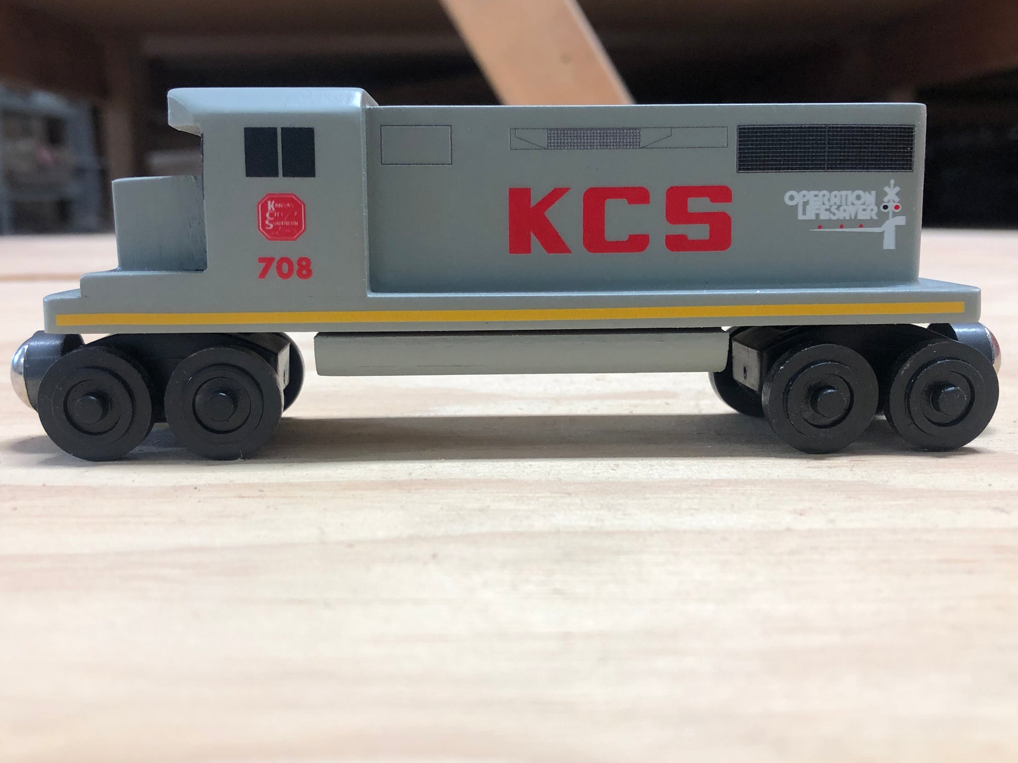 Kansas City Southern Gray Operation Lifesaver GP-38 Diesel Engine Toy Train