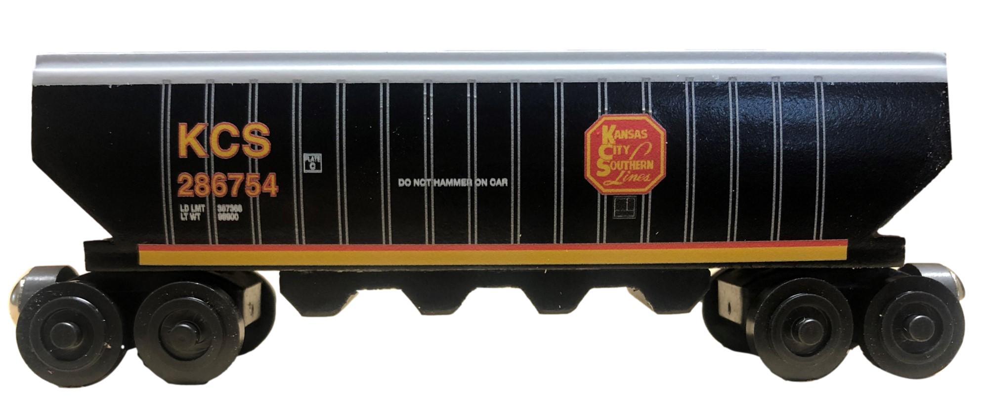 Kansas City Southern KCS Trinity Covered Hopper wooden toy train by The Whittle Shortline Railraod
