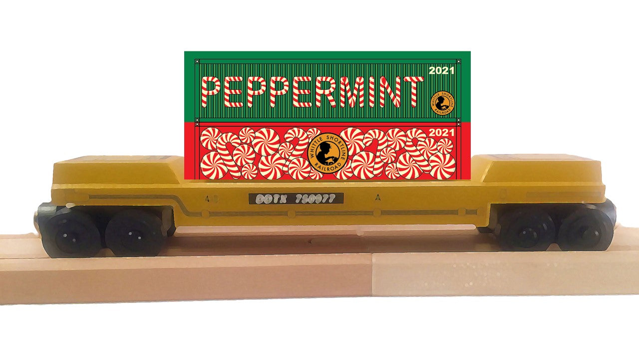Christmas Peppermint and Peppermint Candy 2021 Doublestack Intermodal Car