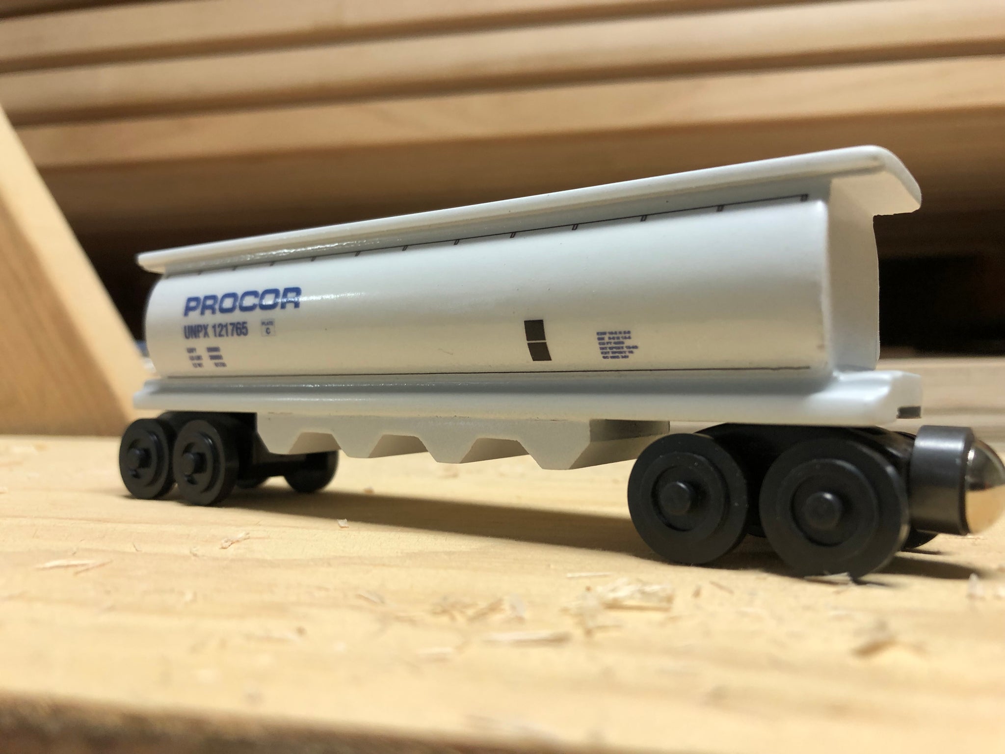 Procor Series 44 Tanker Wooden Toy Train by Whittle Shortline Railroad