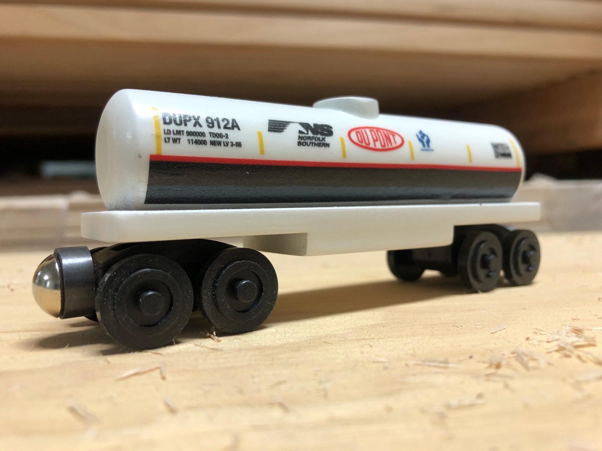 Norfolk Southern Series 44 Tanker Wooden Toy Train by Whittle Shortline Railroad