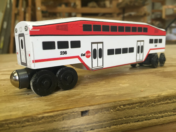 Caltrain Bombardier Passenger Coach Wooden Toy Train