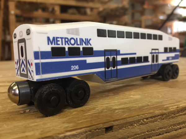Metrolink Bombardier Passenger Coach Wooden Toy Train