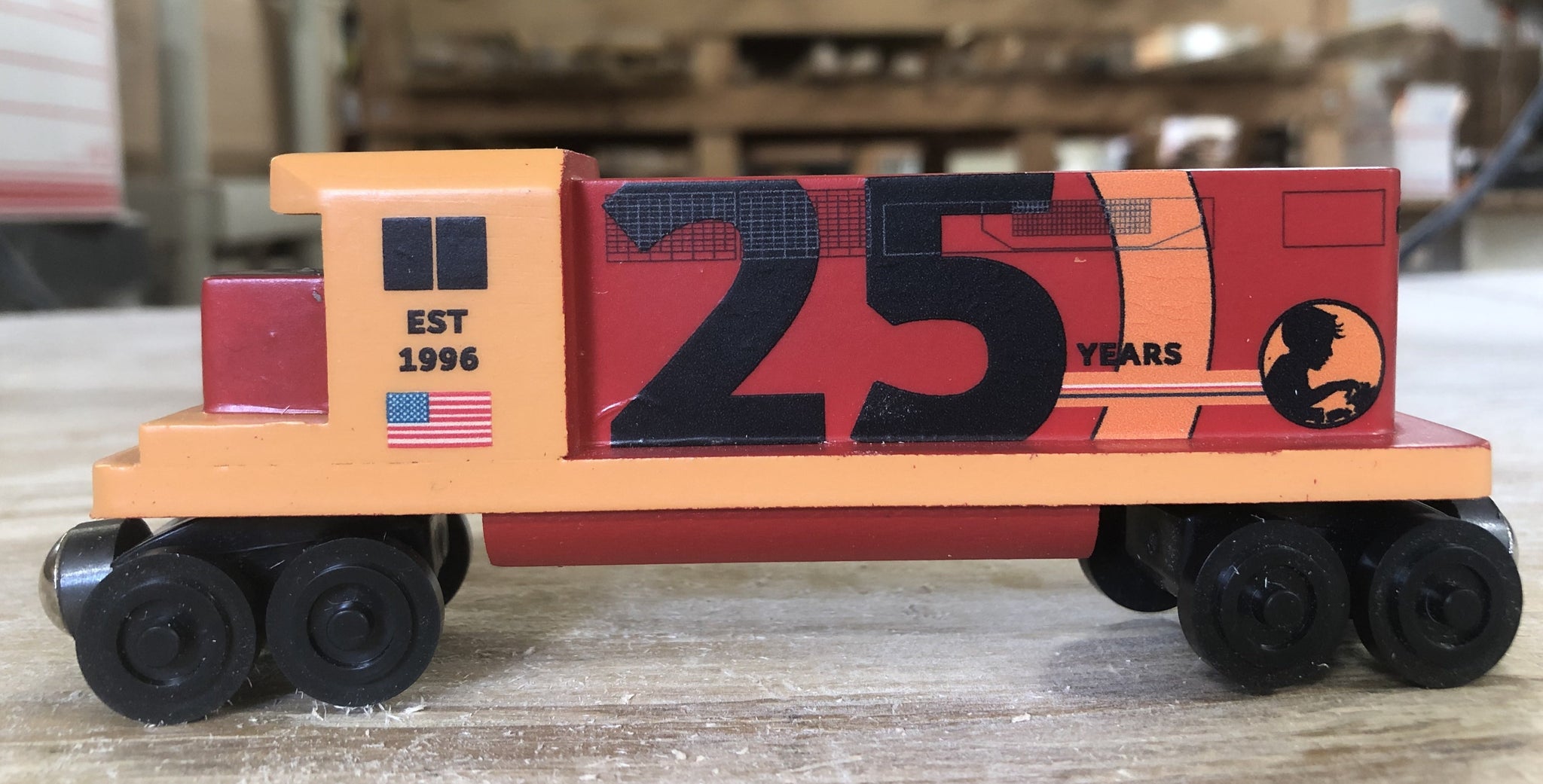 "25 Years" Commemorative Engine by Whittle Shortline Railroad