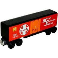 Whittle Shortline Railroad Santa Fe Red Hi-Cube Boxcar Wooden Toy Train