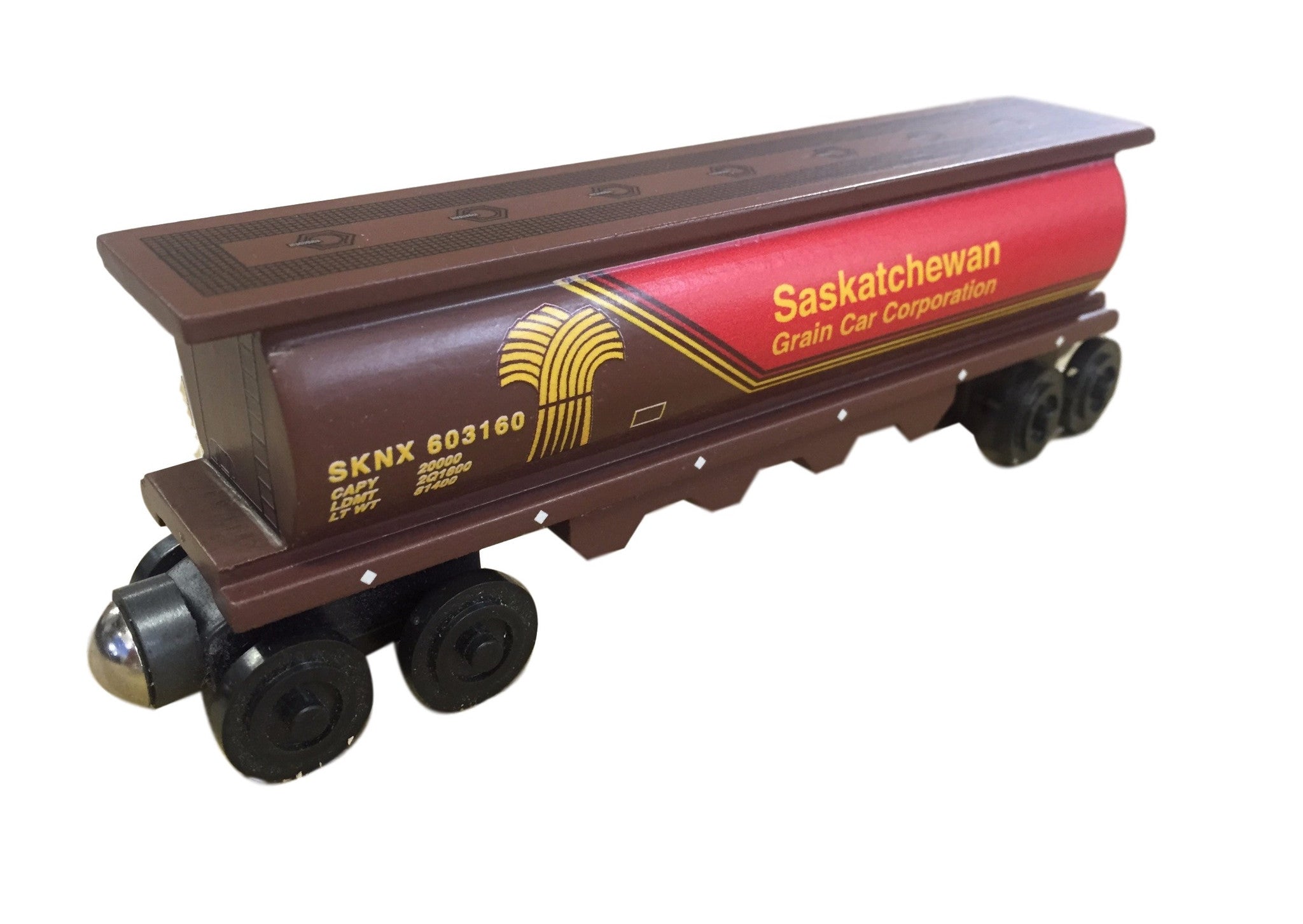Whittle Shortline Railroad Saskatchewan 2 Cylinder Hopper Wooden Toy Train