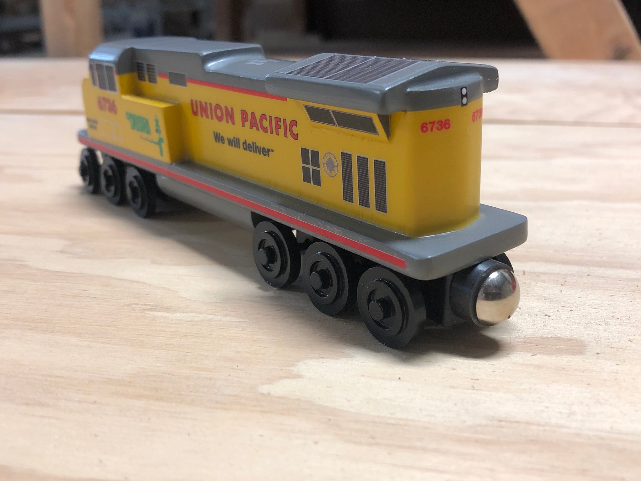 Union Pacific Operation Lifesaver C-44 Diesel Engine Toy Train – The  Whittle Shortline Railroad - Wooden Toy Trains!
