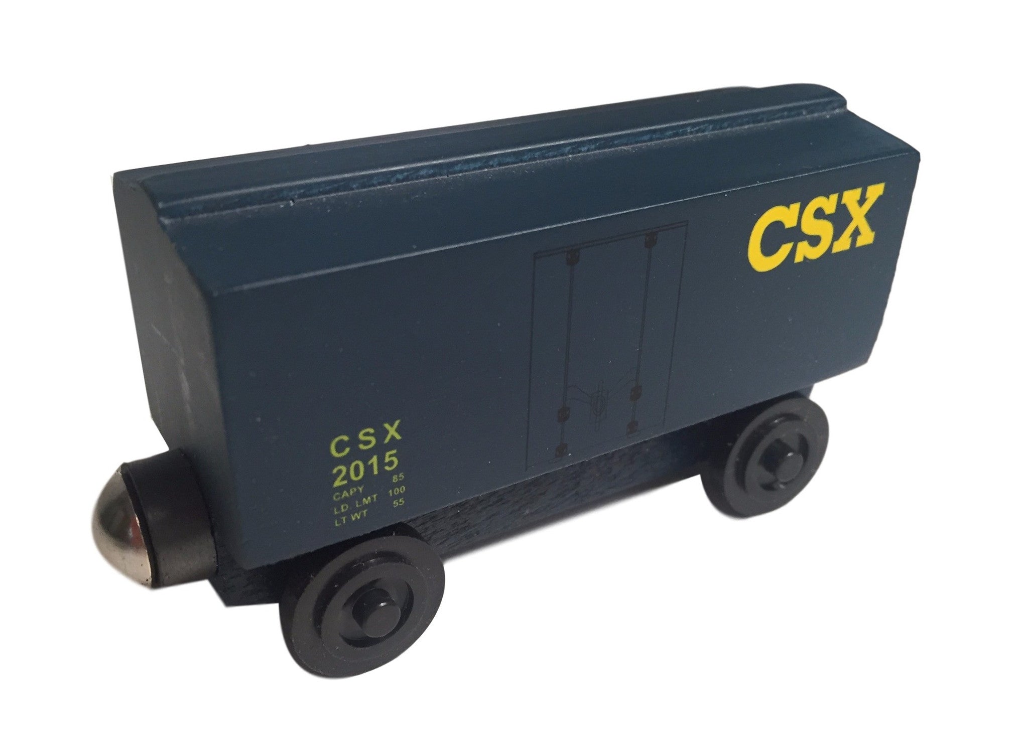 Whittle Shortline Railroad CSX Boxcar Wooden Toy Train