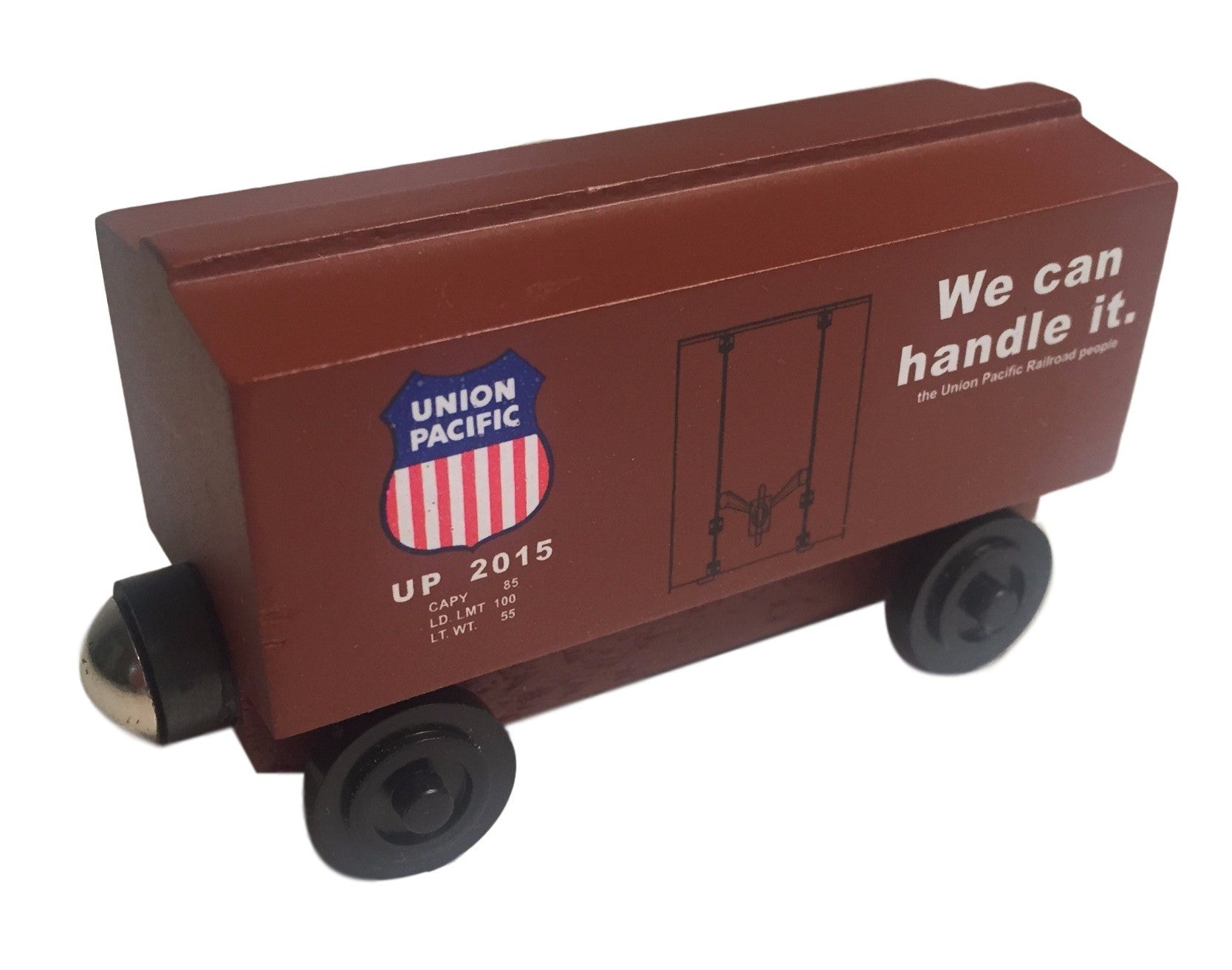 Whittle Shortline Railroad Union Pacific Boxcar Wooden Toy Train